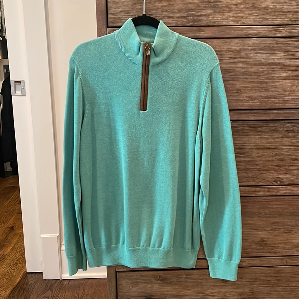 Vineyard Vines Men’s Cotton/Alpaca Quarter-Zip, Size Medium
